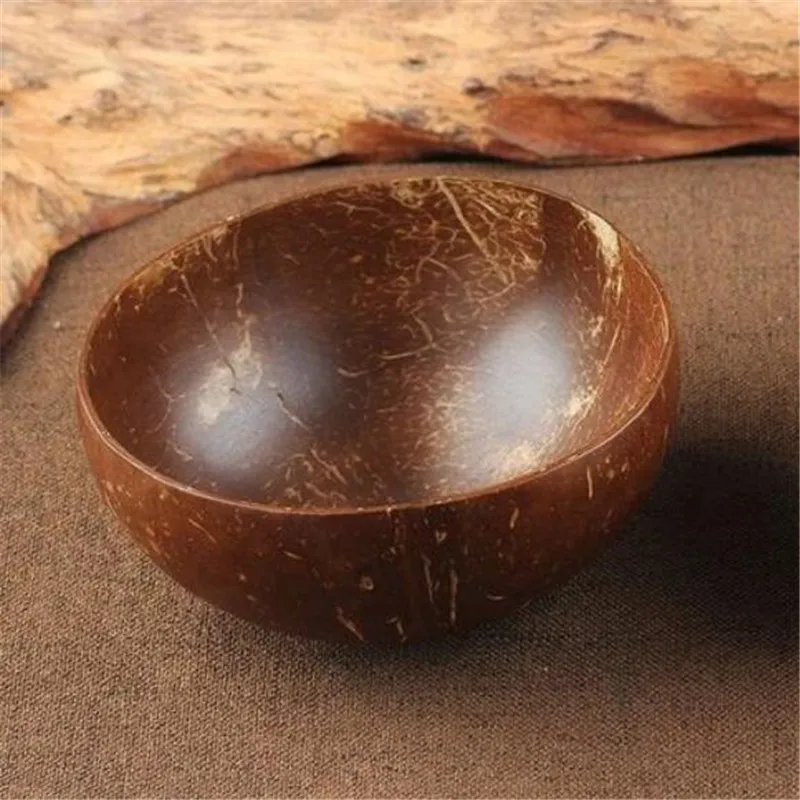 Креативная натуральная Кокосовая Деревянная миска экологичный фруктовый салат