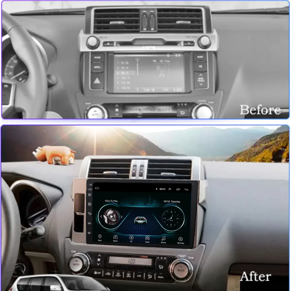 Android 10 1/9/8.1 подходит для TOYOTA PRADO 2014 2015 2016 2017 мультимедийный стерео автомобильный DVD