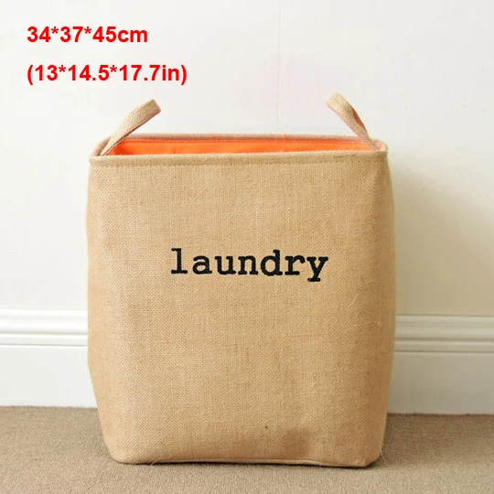 beige45 Большая корзина для белья, Брезентовая корзина для хранения одежды, домашняя одежда, бочонок, сумки для хранения детских игрушек, корзина для белья, толстые корзины - Цвет: beige45