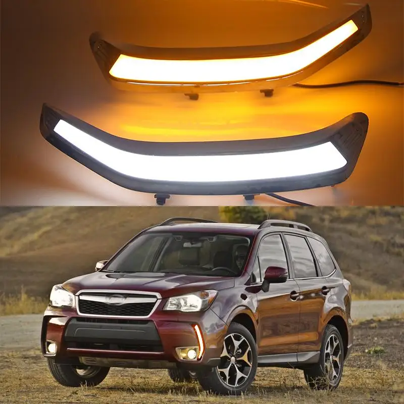 

Дневные ходовые огни со светодиодной подсветкой и указателем поворота для Subaru Forester 2013 2014 2015