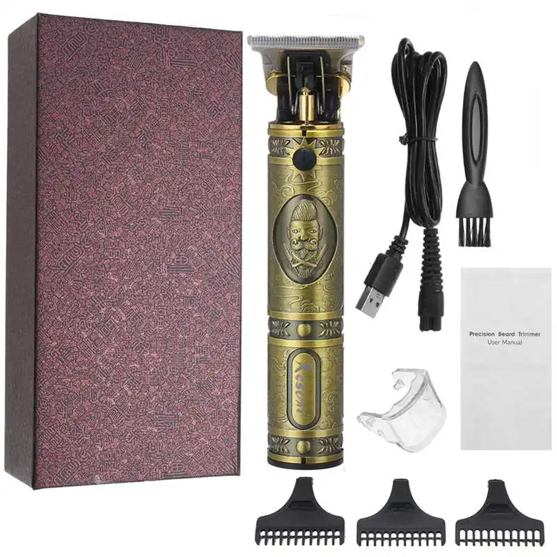 

USB Rechargeable T9 Baldheaded Hair Clipper Electric hair trimmer Cordless Shaver Trimmer 0mm Men Barber Hair Cutting Machine