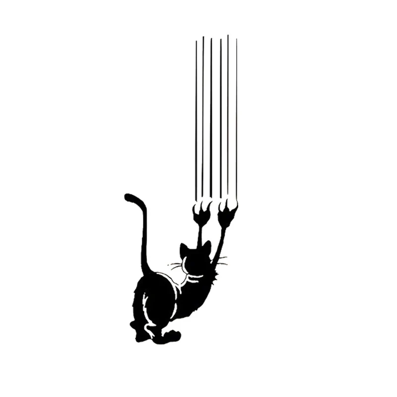 

Cute cat wall sticker Door/Wall home decoration living room background mural art decals removable kitty funny stickers