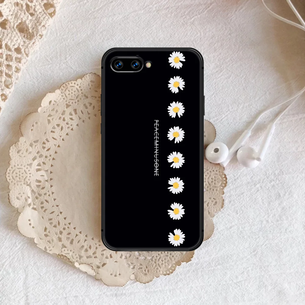 

Korea brand GD Daisy Phone Case Cover Hull For honor 7a 8 8s 8a 8x 9 9x 10 20 i Lite Pro black Prime Silicone Waterproof Tpu