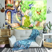 psychedelic elephant tapestry graffiti painting wall art wall hanging tapestries for living room home dorm decor