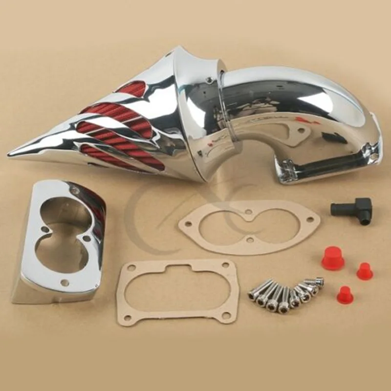 Мотоцикл черный/хром Спайк воздухозаборник фильтр очиститель для Kawasaki Vulcan 1600 1500