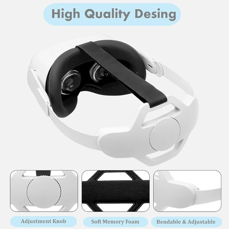 

Adjustable Band Cushion Helmet Compatible with Quest 2 Headband Head Strap Lightweigt Increase Support Soft Pad