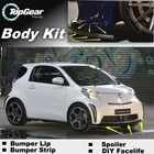 Передний бамперспойлер для TOYOTA iQ For Scion iQ For Aston Martin Cygnet, тюнинг автомобиля TG, комплект кузова TOPGEAR, Полосатая юбка