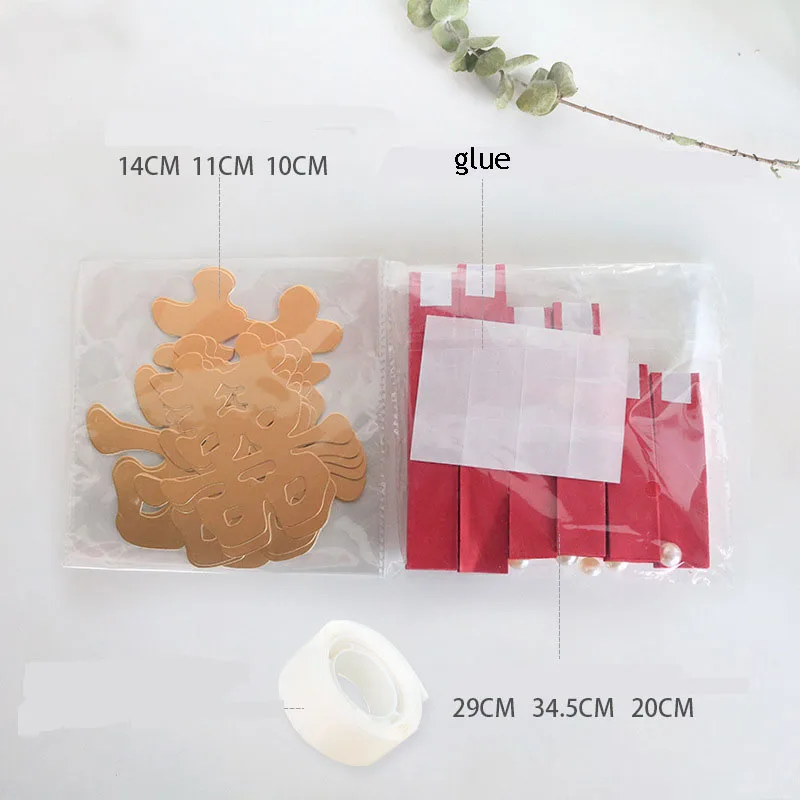 Красное искусственное украшение для счастливой свадьбы двойное счастье свадьба