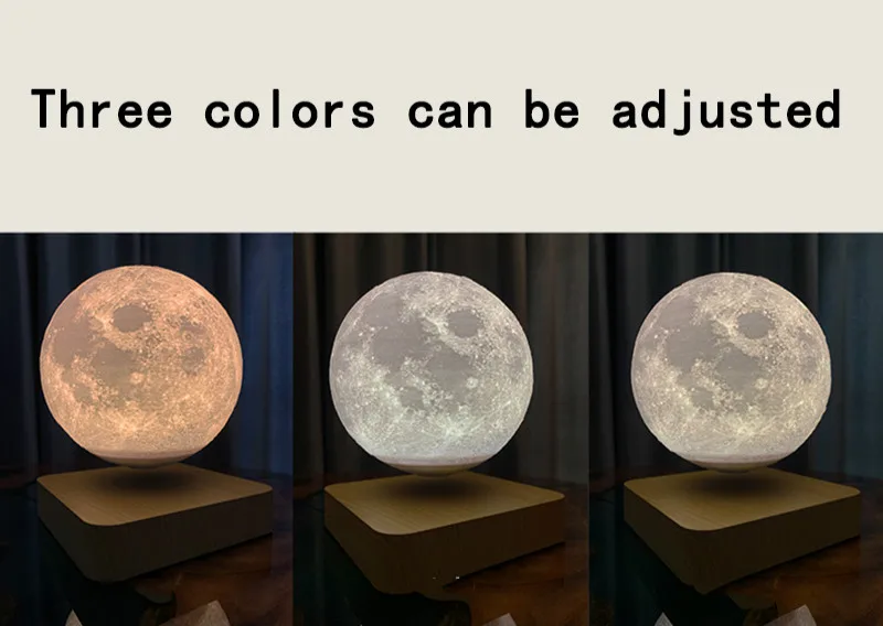 

NEW design Creative 3D Magnetic Levitation Moon Lamp Night Light Rotating Led Moon Floating Lamp Home Decoration Holiday
