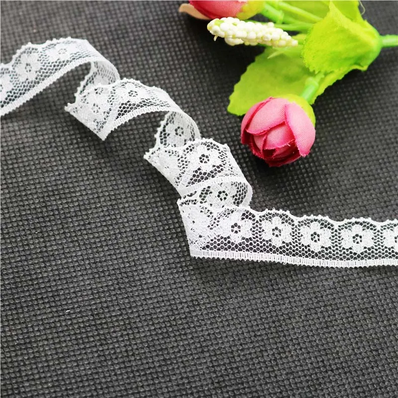Кружевные кружевные ленты с отделкой 15 мм 5 ярдов свадебное украшение ручной