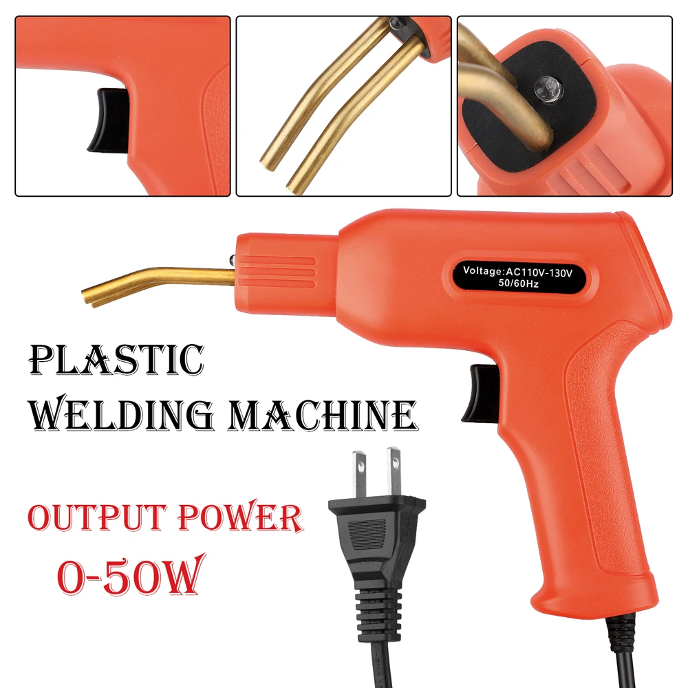 

50W Handy Plastics Welders Hot Staplers Machine Car Bumper Repair Welding Garage Tool PVC Repairing Machine With 200pcs Staples