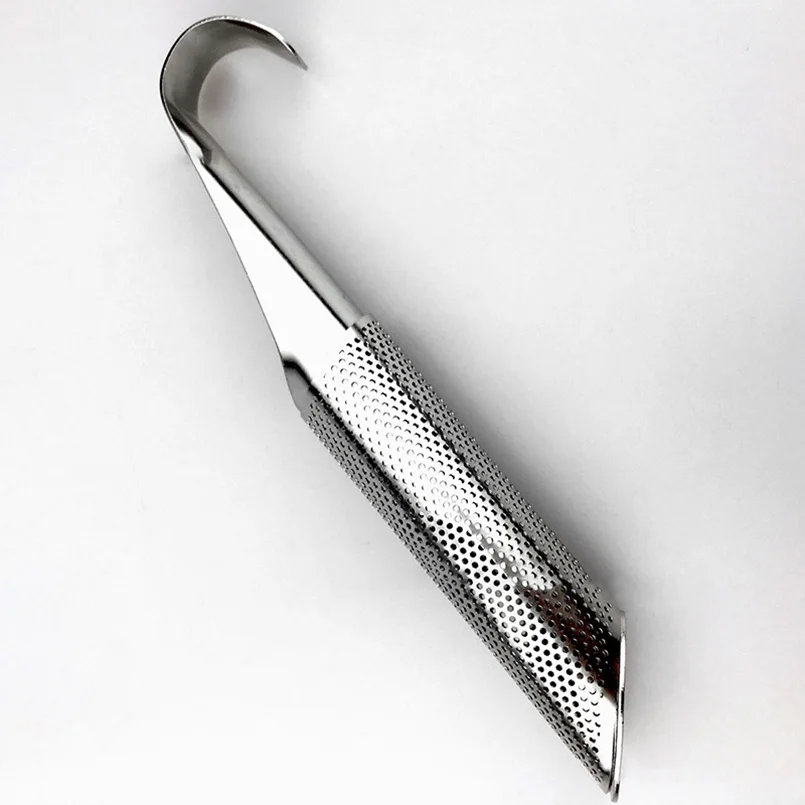 1 шт. Чайный фильтр из нержавеющей стали в форме табачной трубы многоразовый для