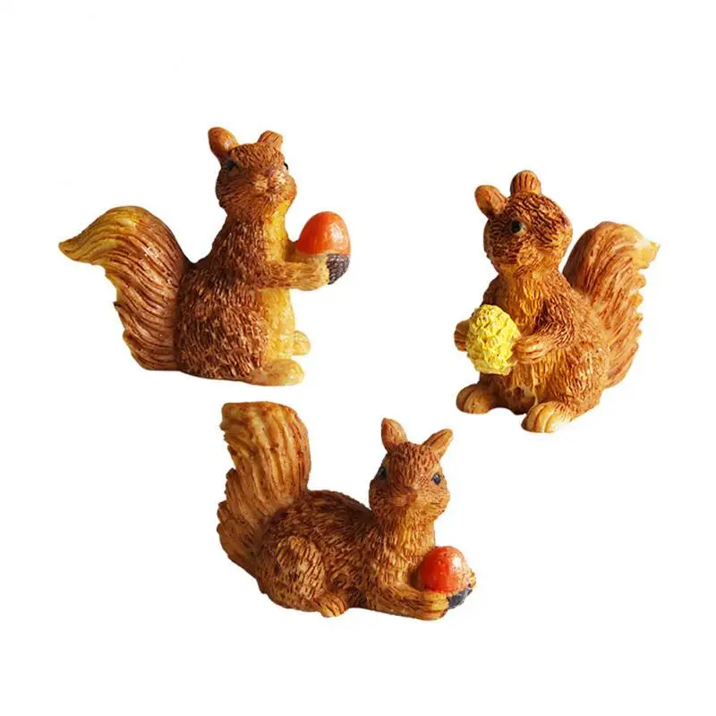 

1 Piece Lovely Australian Forest Squirrel Model Small Statue Figurine Crafts Figure Goldfish Ornament Miniatures