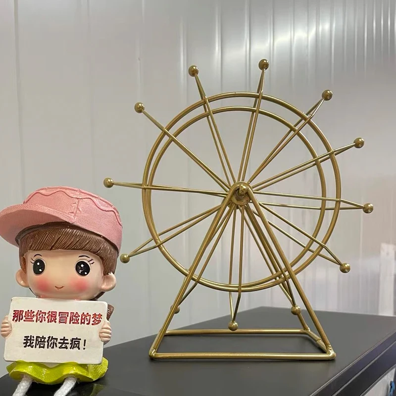 

Simple and modern living room TV cabinet wine cabinet decoration decoration creative rotating Ferris wheel office desktop decora