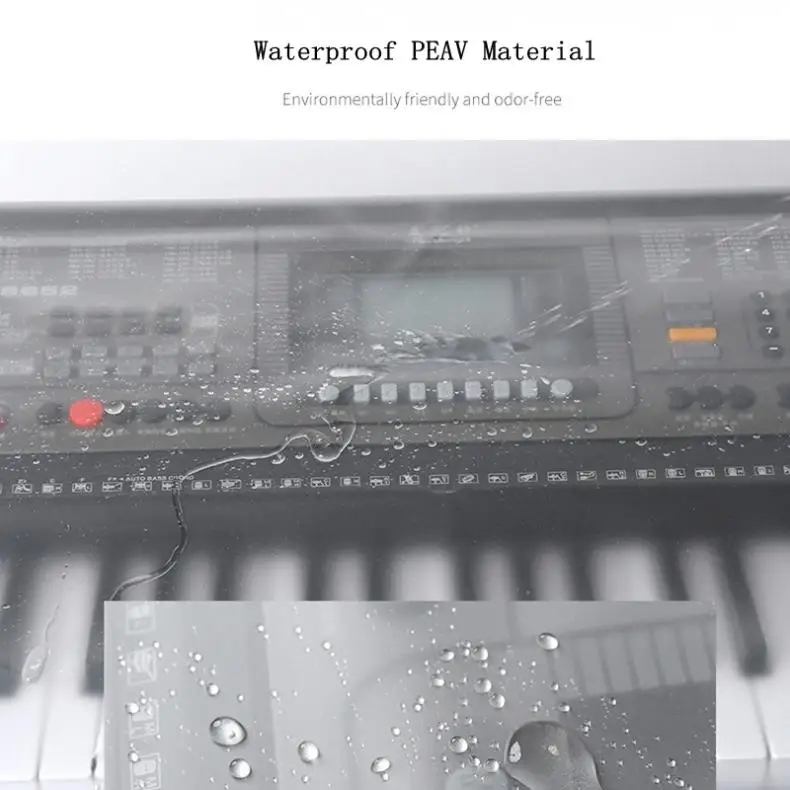 61/76/88 клавиатуры Электронный пылезащитный чехол для фортепиано прозрачный