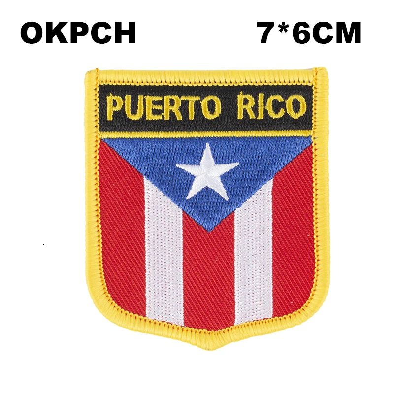 Пуэрто Рико патчи в форме флага искусственные для украшения своими