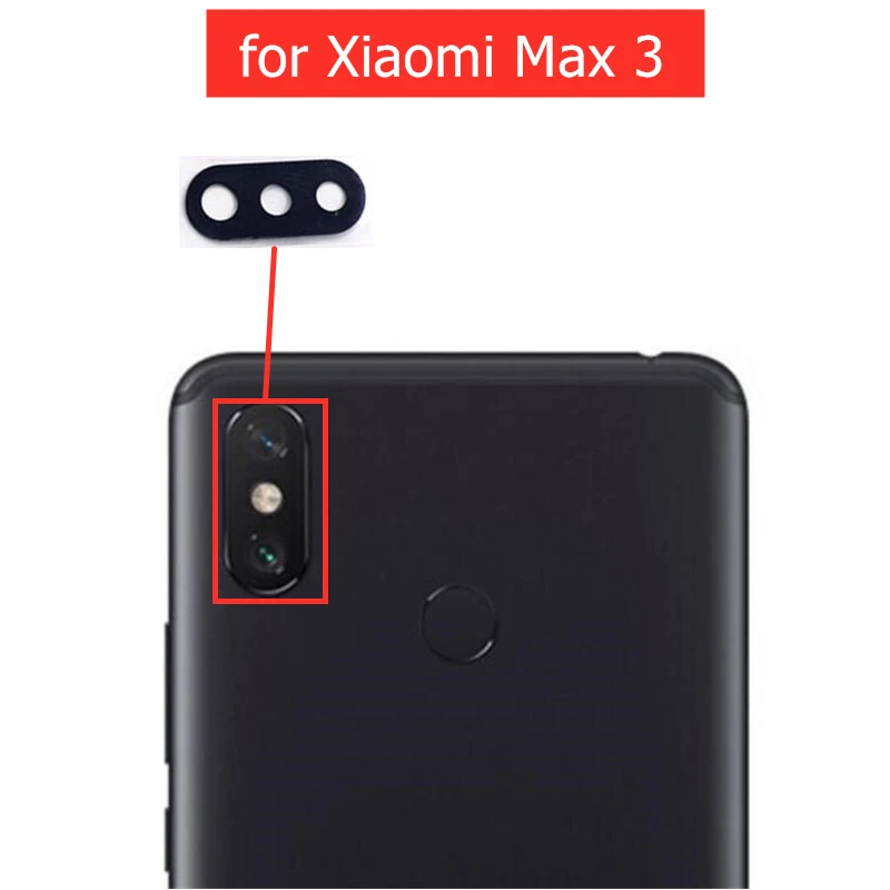 2 шт. для задней камеры Xiaomi Mi Max 3 стеклянная линза основная задняя камера крышка