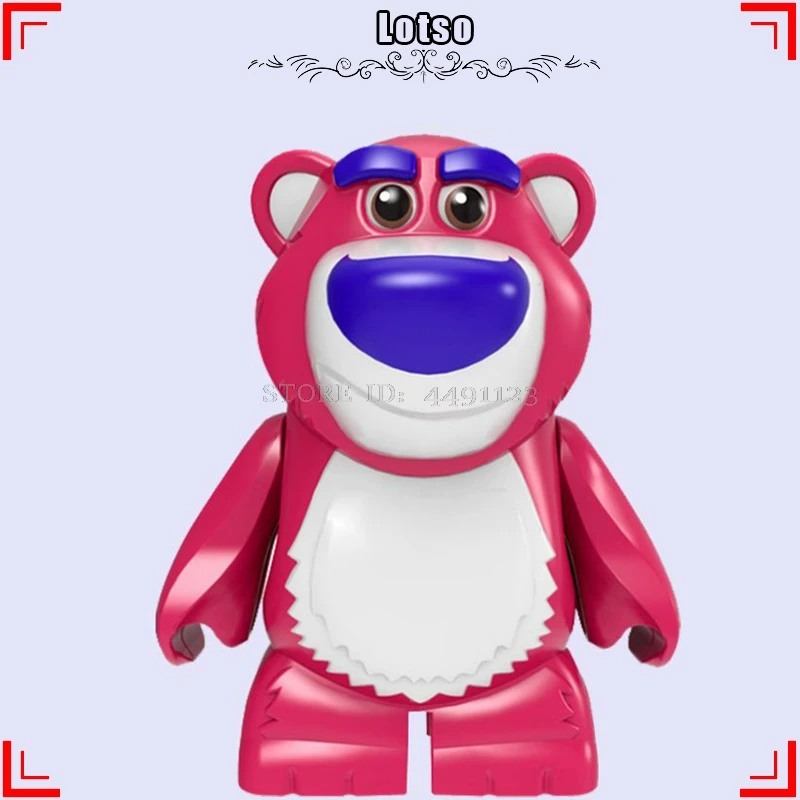 Lotso «История игрушек», «4 Вуди и Джесси Базз Лайтер чужой зург животного строительные кубики, детские игрушки Аниме фильм зеленого цвета в армейском Для мужчин стежка игрушка в виде фигурки - Цвет: Lotso