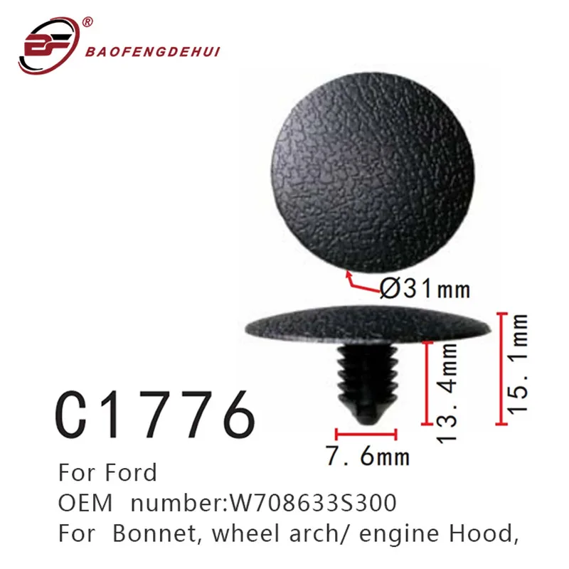 

Bonnet,wheel Arch Positioning Buckle For Ford W708633S300 Engine Hood,wheel Eyebrows Fasteners Screws