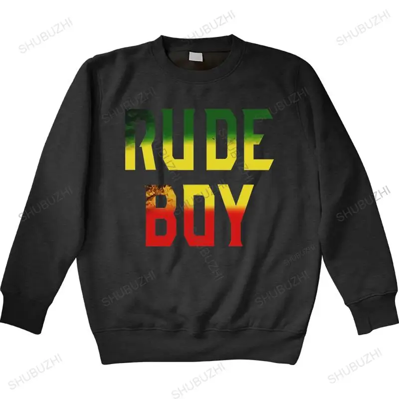 

Man round neck hoodie Men long sleeve sweatshirt Rude Boy Rasta Reggae Roots Gifts Clothing hoody Jamaica unisex vintage top