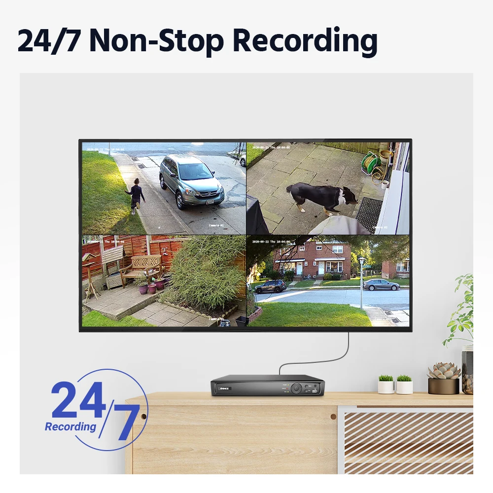 Сетевая Видеосистема ANNKE 8 каналов 4K Ultra HD POE Мп H.265 + видеорегистратор с камерой