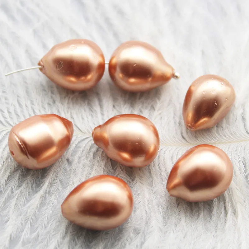 

5pcs / bag high imitation baroque pearl straight hole geometric beads ladies jewelry making DIY necklace earrings accessories