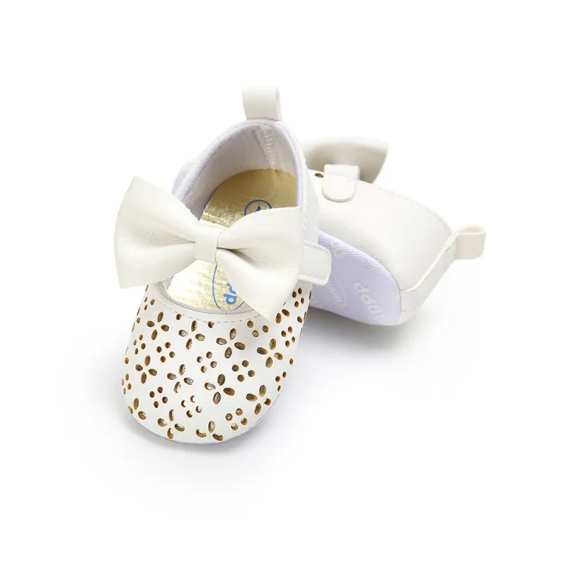 Обувь из ПУ кожи для маленьких девочек обувь с большим узлом малышей