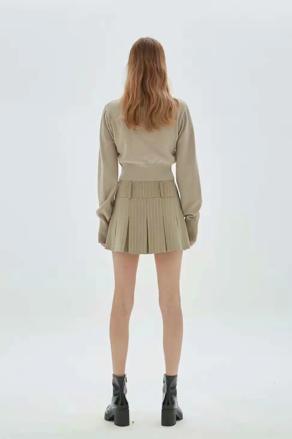 

black mini skirt tennis high waist pleated short skirt Solid Color 90s aestheti