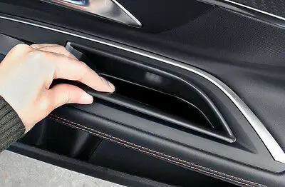 

Interior Front Side Door Storage Box Holder 2pcs For Peugeot 3008 GT 2016 - 2019