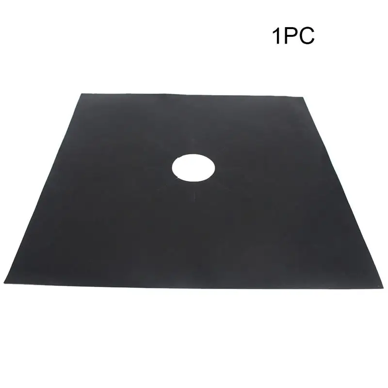 1pc 4PCS Reusable Gas Stove Protector Cover Aluminum Foil Cooker Burner Cover Non-Stick Sheeting Mat Pad Clean Liner For Kitchen A35 - Цвет: 1pc