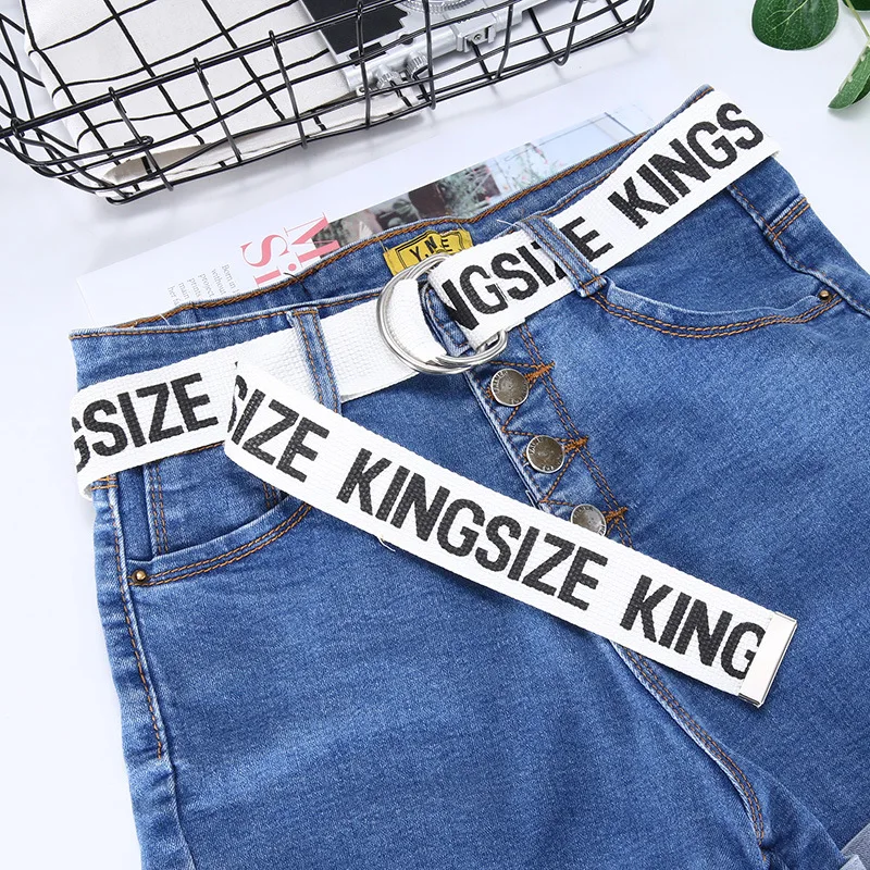 Женский ремень Харадзюку С буквенным принтом унисекс студенческий двойной D