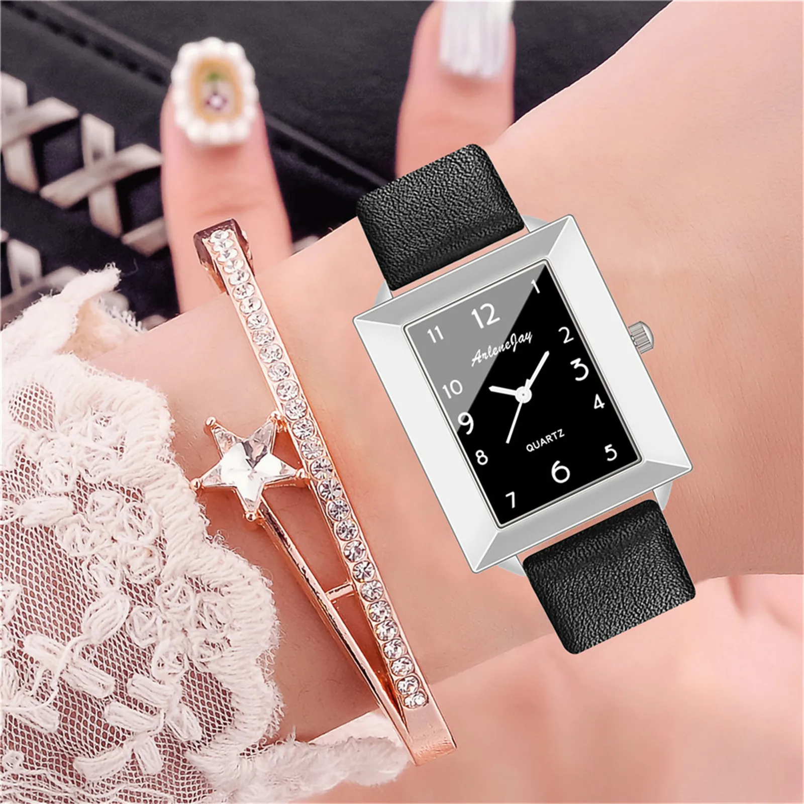 

Fashion Ladies Watches Clocks Watches Leather Casual Dresses Wrist Crystals zegarek damski montre relogios Ladies Watch relógio