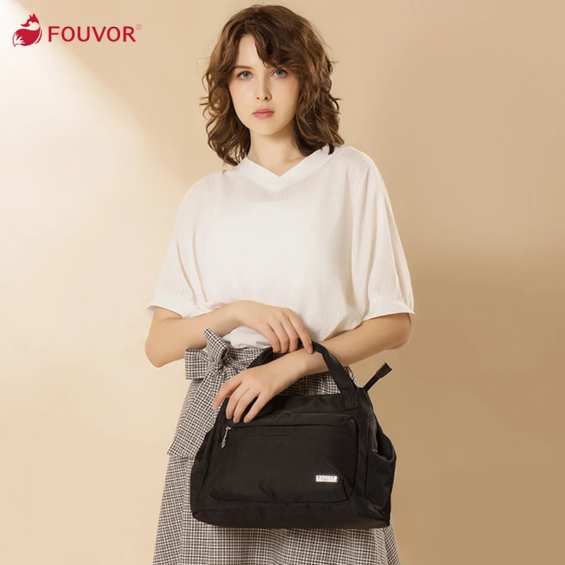 Fouvor Новая модная Водонепроницаемая нейлоновая вместительная сумка для женщин