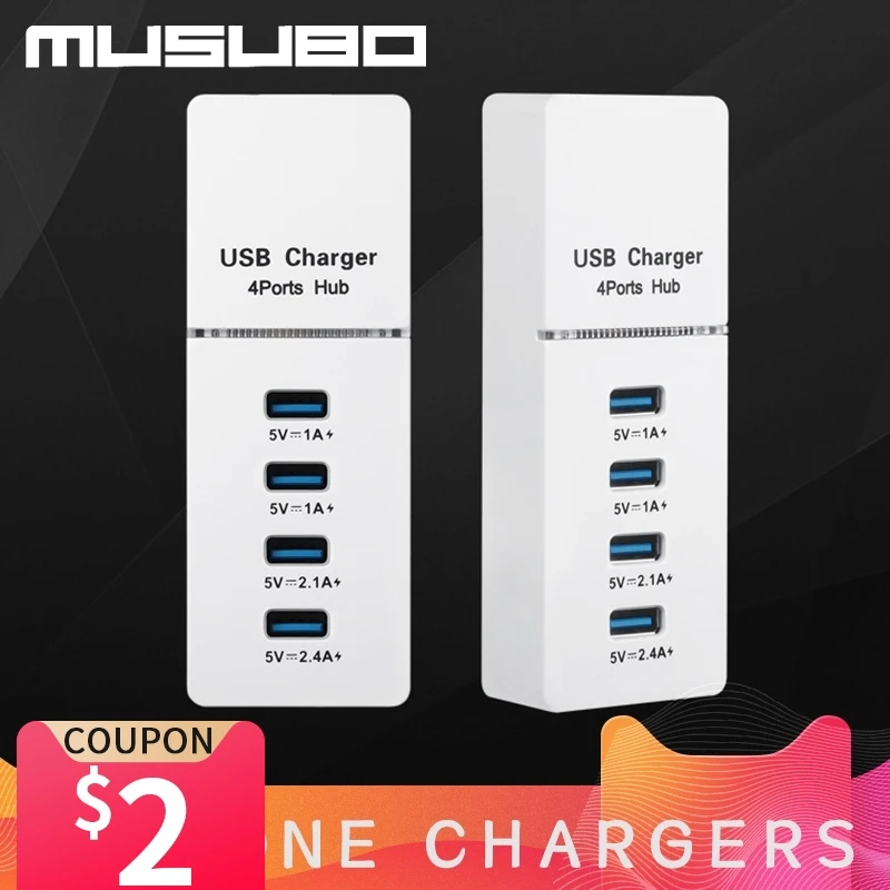 Musubo 4 USB Mobile Phone Chargers For iPhone Xs Max XR X 6s