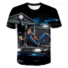 Футболка Мужскаяженская с принтом Назад в будущее, Модный повседневный топ с коротким рукавом, уличная одежда, лето