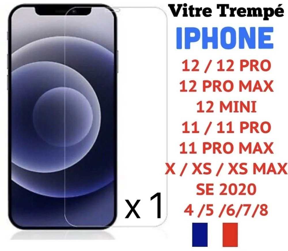 

Verre Tremp For iPhone Vitre Protection Ecran 8 7 6 Plus XR XS 11 PRO MAX 12 MINI