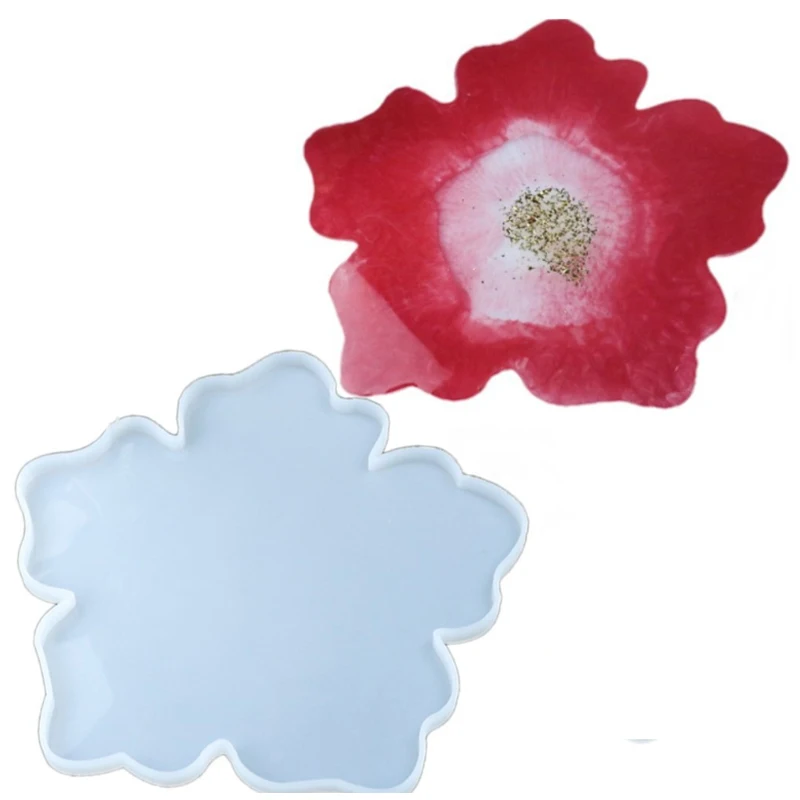 

DIY Crystal Epoxy Mould Silicone Mirror Flower Manual Set Resin Jewelry Molds Jewelry Accessories