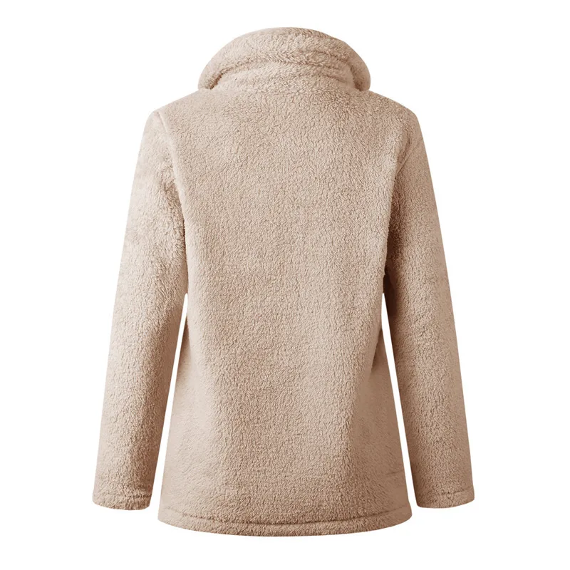 Пальто из искусственного меха плюшевого мишки женская модная куртка с капюшоном