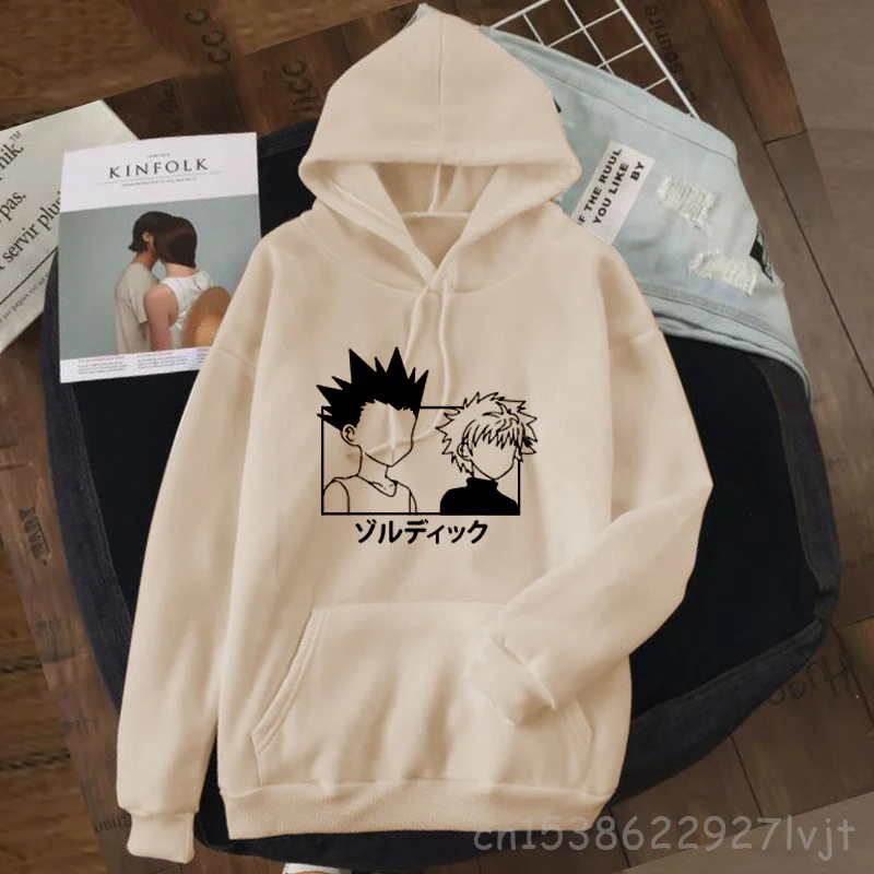 

Gon And Killua Hoodies Women Fashion Hunter X Hunter Streetwear Sweatshirt Japanese Anime HxH Printed Kawaii Sweatshirt Drop