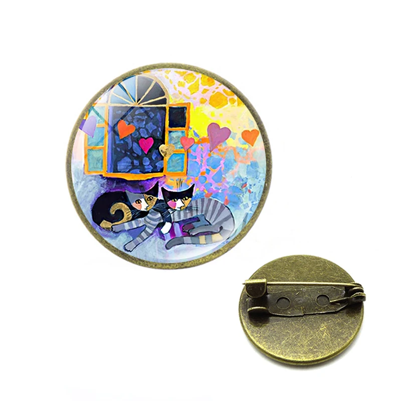Модные Красочные Кошки Фамильные Броши ручной работы ювелирные изделия для