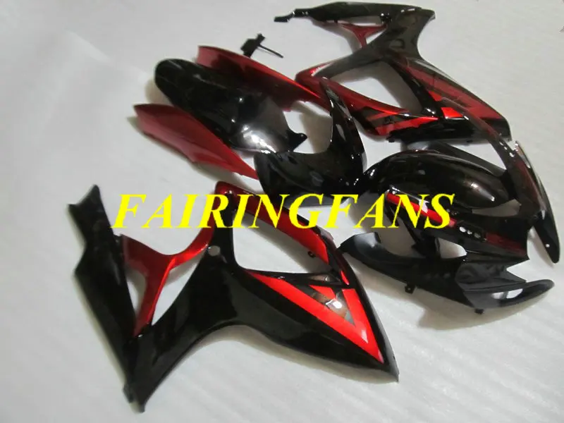 Комплект обтекателей под давлением для кузова GSXR600 750 K6 06 07 GSXR 600 GSXR750 2006 2007 красный