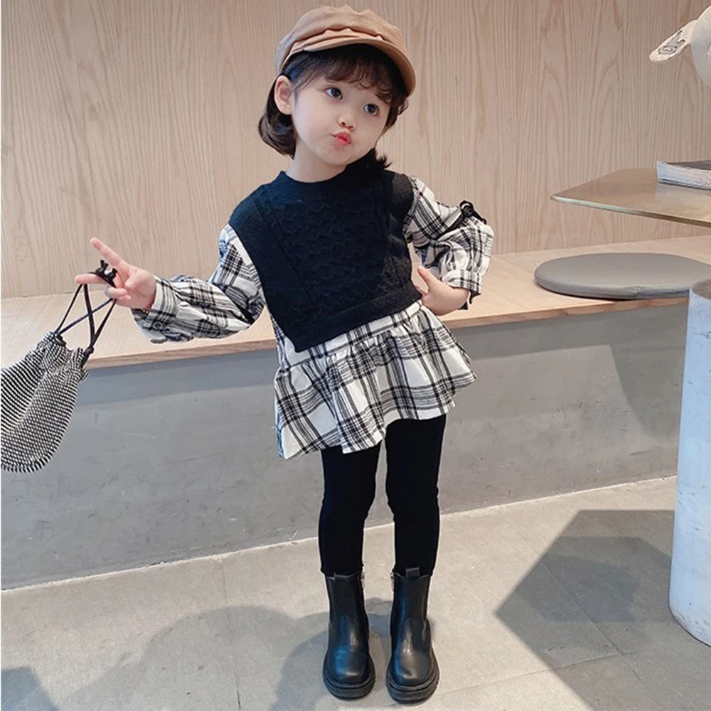 

2021 Girl Dress New Little Girl Princess Dress Children Long-Sleeved Dress Children's Dresses Girl Clothing Kids Clothes