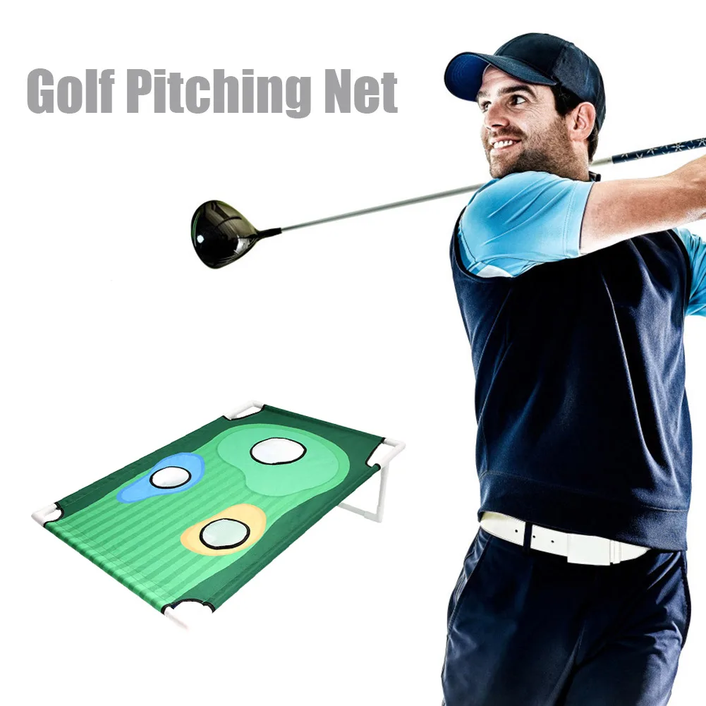 

Indoor Outdoor Golf Practice Net Set Folding Golf Chipping Pitching Trainer Aids for Easy Safety Exercise Accessories