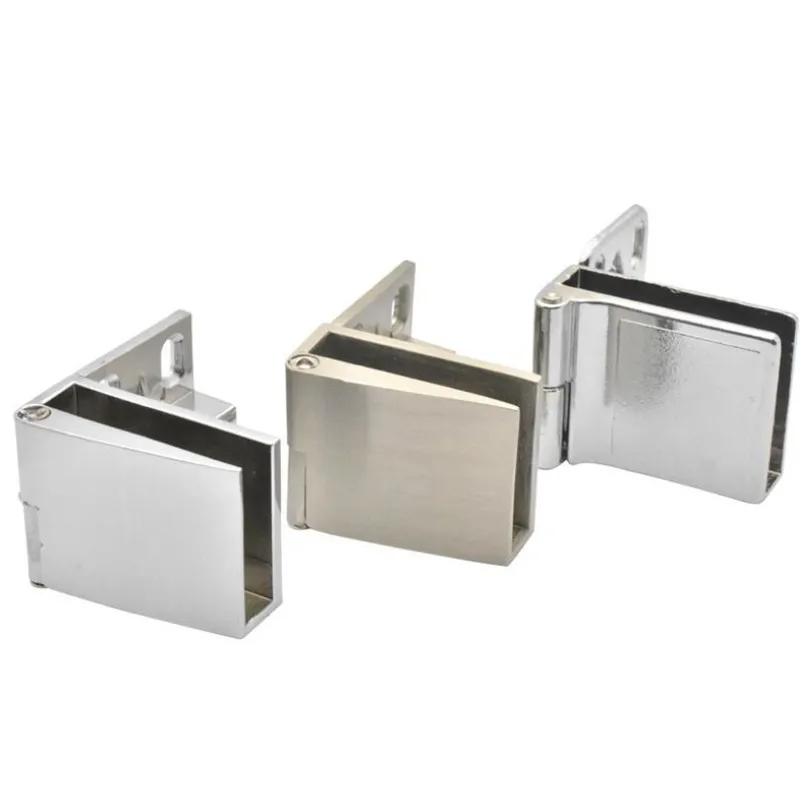 2 шт./компл. 90 180 градусов Стекло дверные петли двусторонние зажим цинковые для