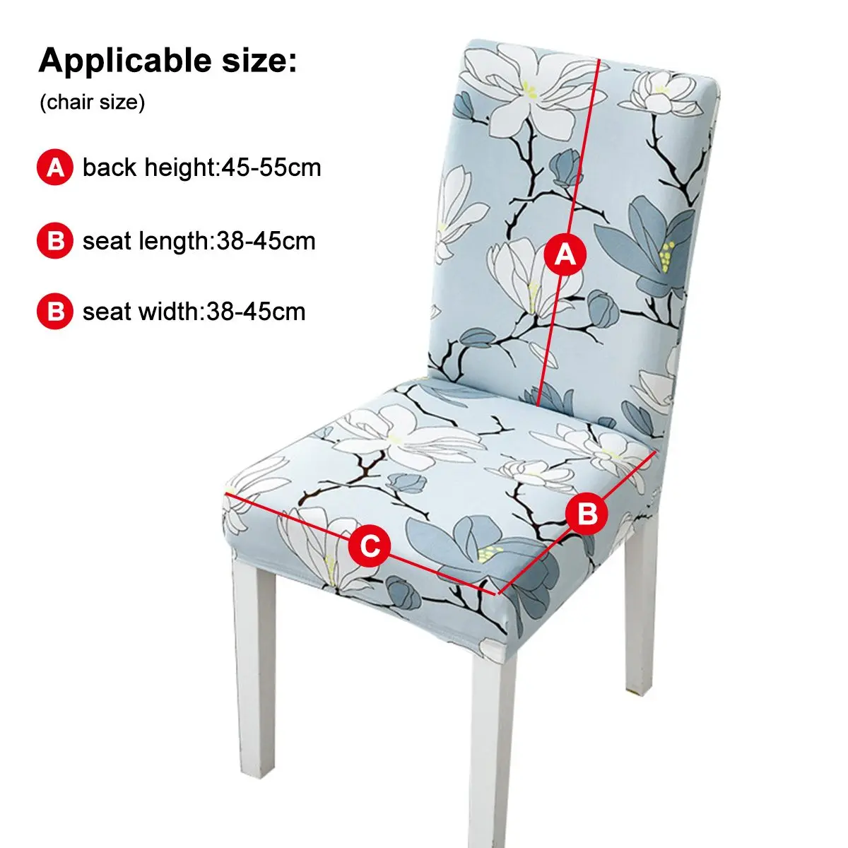 

Printed Stretch Chair Cover Big Elastic Seat Chair Covers Office Chair Slipcovers Restaurant Banquet Hotel Home Decoration