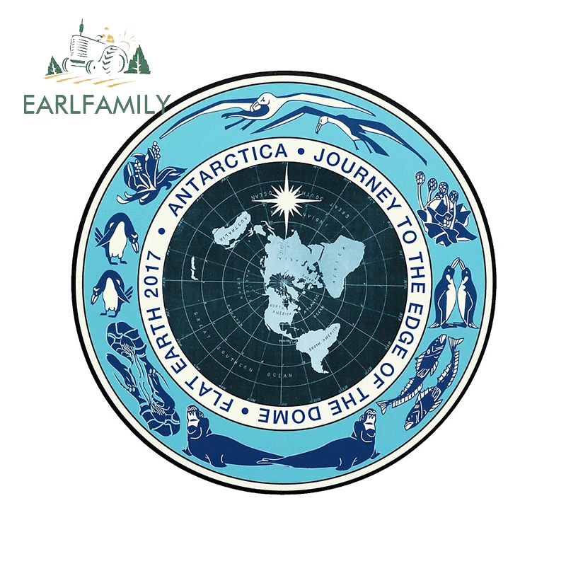 EARLFAMILY 13 см x для плоской земли конструкции автомобильных трещин и Стикеры аниме