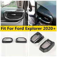 dashboard side air conditioning ac vent outlet cover trim carbon fiber interior accessories for ford explorer 2020 2022 interior