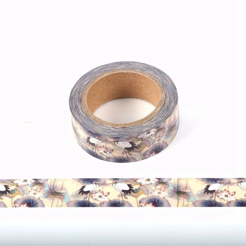 

NEW 10pcs/Lot Decorative Chinese Style Crane Print Washi Tapes DIY Scrapbooking Stickers Adhesive Masking Tape Kawaii Papeleria