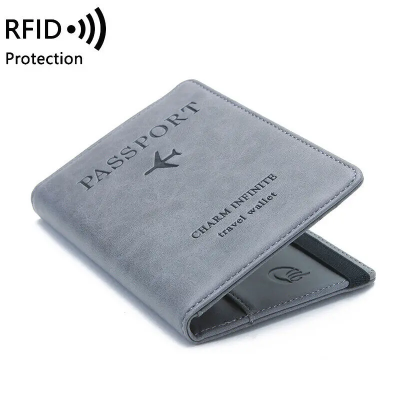 Тонкий кожаный чехол-бумажник для паспорта чехол с rfid-блокировкой ID-Карты | Багаж