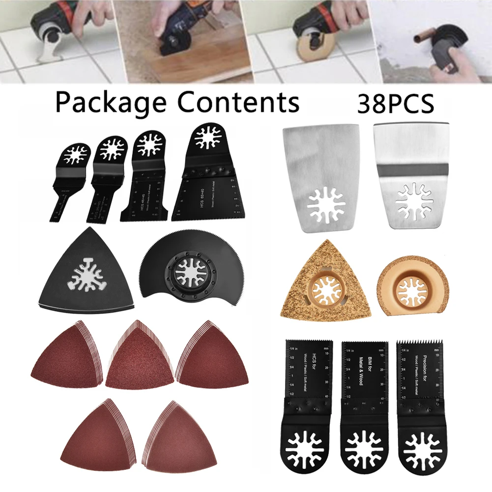 

Cutter Saw Blade Oscillating 38pcs Accessories Cutting Mixed Set Portable